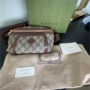 Gucci Brown and Tan Crossbody Bag